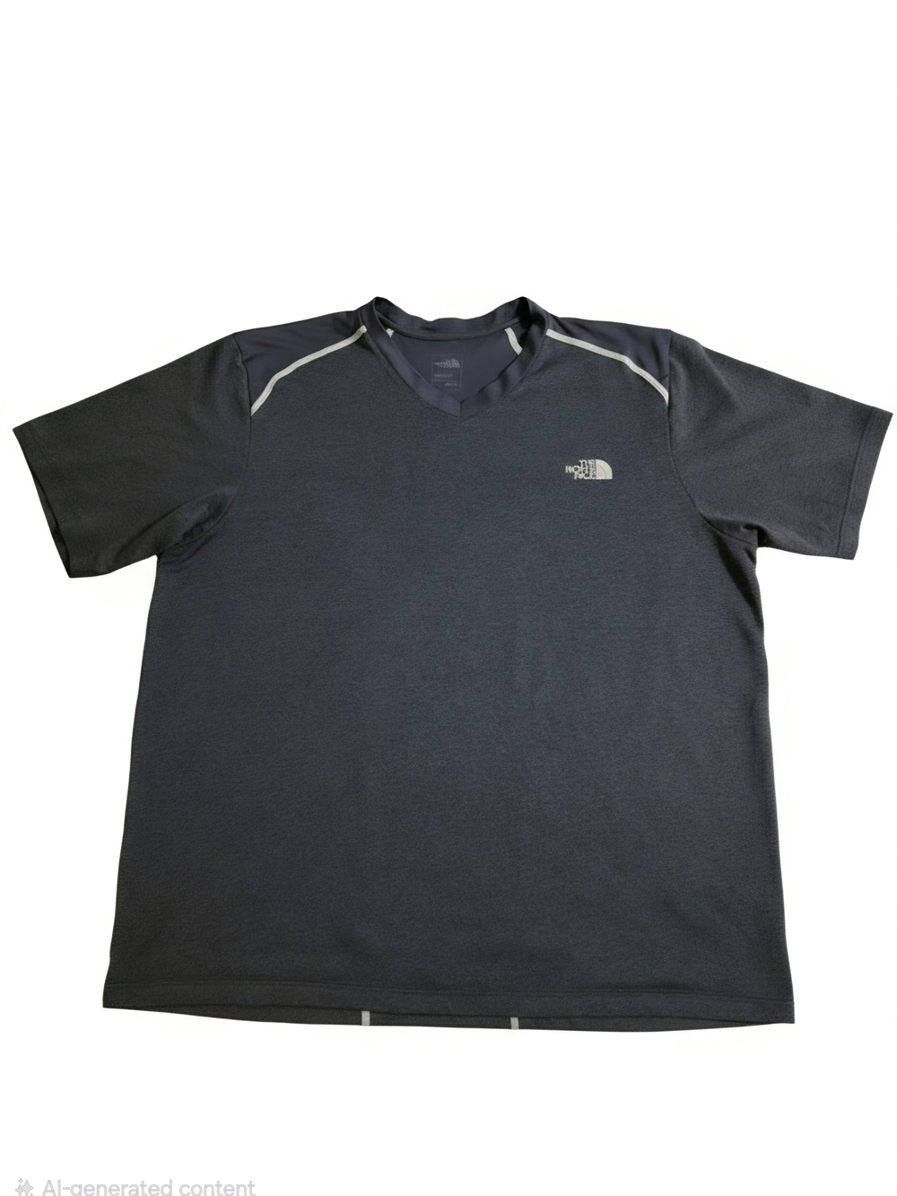 The North Face Men's Dark Blue Short Sleeve V-Neck Performance Tee